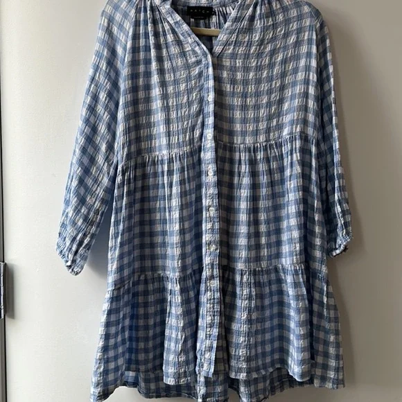 HATCH Aurora dress in blue gingham - Picture 3 of 4